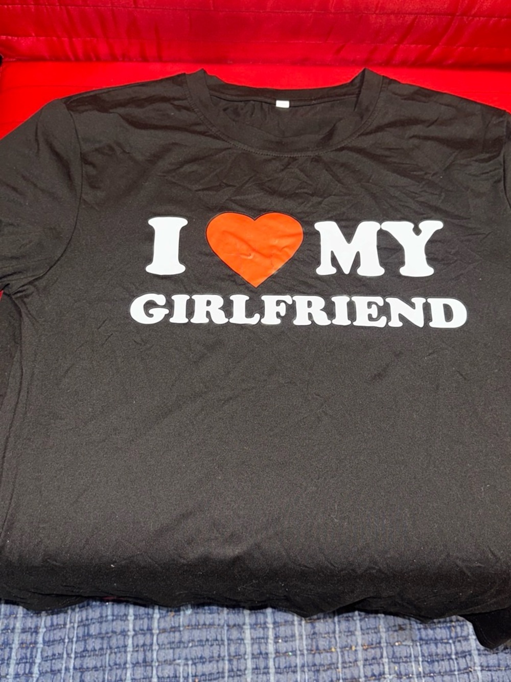 Kids Black 'I Love My Girlfriend' Graphic Tee